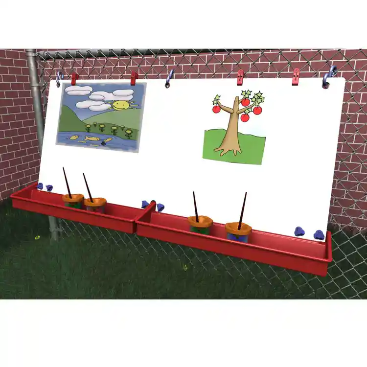 Outdoor Easels, 2-Station, 47½"W