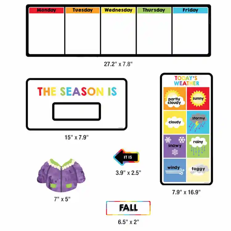 Panda Weather Bulletin Board Set