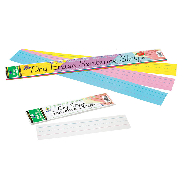 30 per Pack Pacon Dry Erase Sentence Strips White 12 x 3 