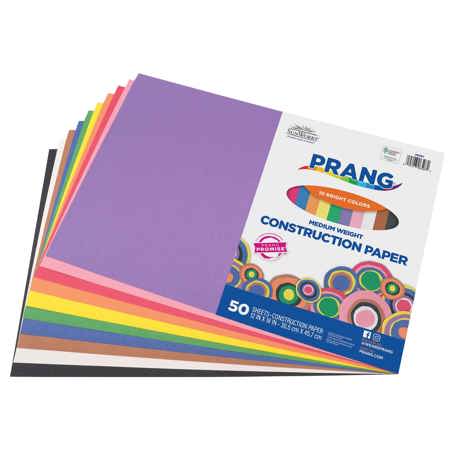 Prang® Sunworks® Construction Paper, 12" x 18", Assorted