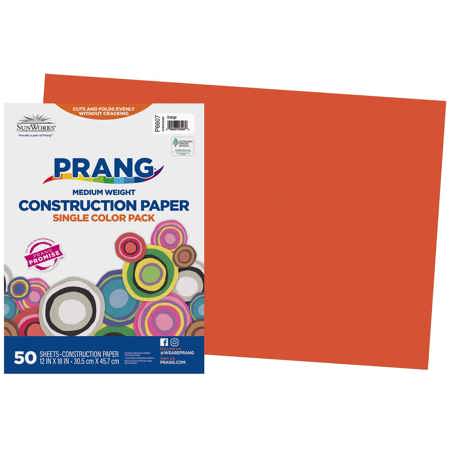 Sunworks® Construction Paper, 12" x 18", Orange