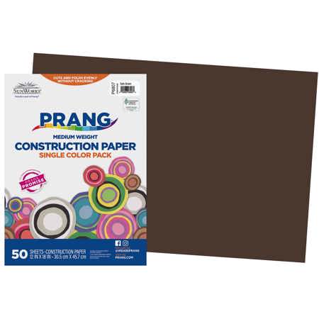Prang® Sunworks® Construction Paper, 12" x 18", Dark Brown