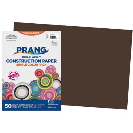 Prang® Sunworks® Construction Paper, 12" x 18", Dark Brown