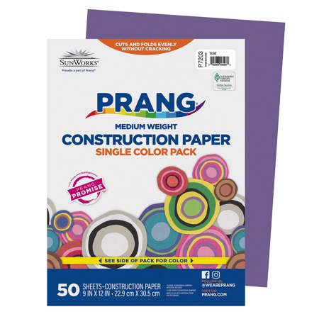 Prang® Sunworks® Construction Paper, 9" x 12", Violet