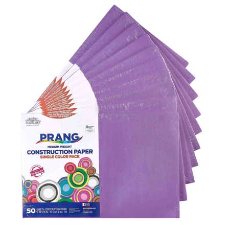 Prang Medium Weight Construction Paper, 12x18 Inches, Violet, Pack