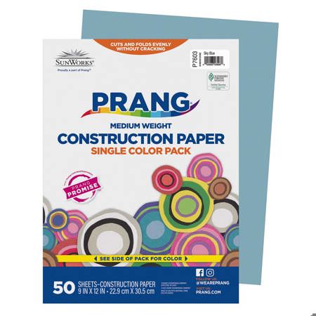 Childcraft Light-Weight Construction Paper - 9 x 12 in. - Blue Pack 500