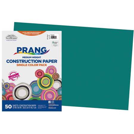 Prang® Sunworks® Construction Paper, 12" x 18", Turquoise