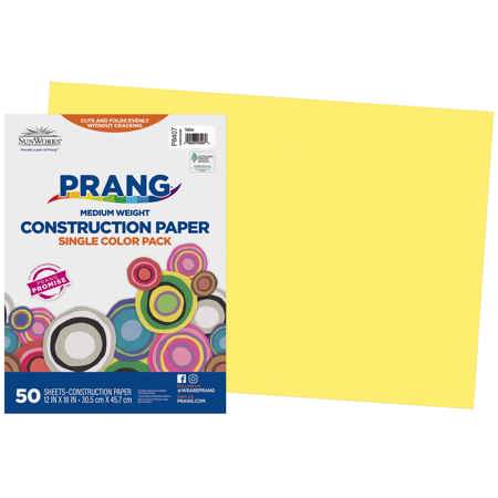 Sunworks® Construction Paper, 12" x 18", Yellow