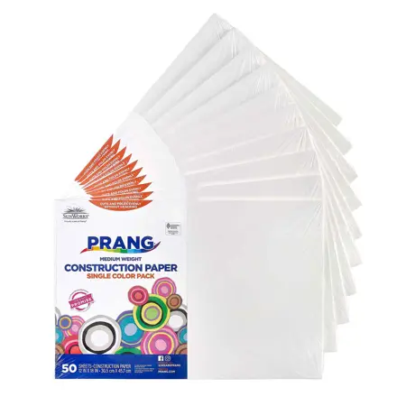 Bulk Construction Paper, 12" x 18", Bright White
