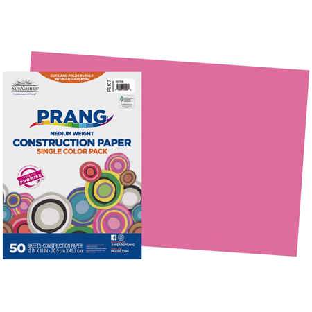 Sunworks® Construction Paper, 12" x 18", Hot Pink