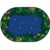 Peaceful Tropical Night Classroom Rug
