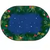 Peaceful Tropical Night Classroom Rug, Oval 3'10" x 5'5"