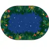 Peaceful Tropical Night Classroom Rug, Oval 3'10" x 5'5"