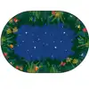 Peaceful Tropical Night Classroom Rug, Oval 6' x 9'