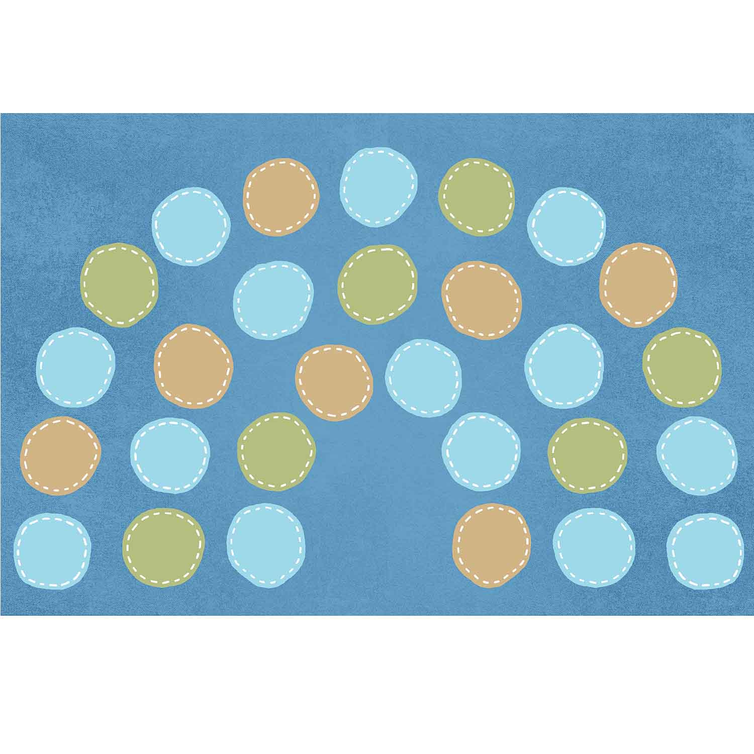 Pixel Perfect™ Calming Colors Arch Seating Rug, Rectangle 6' x 9'
