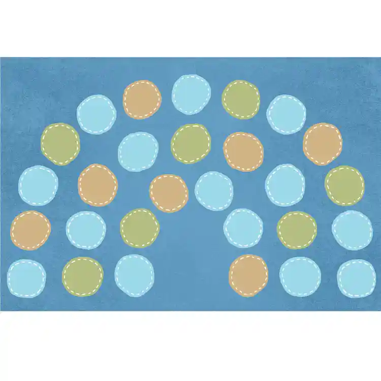 Pixel Perfect™ Calming Colors Arch Seating Rug, Rectangle 6' x 9'