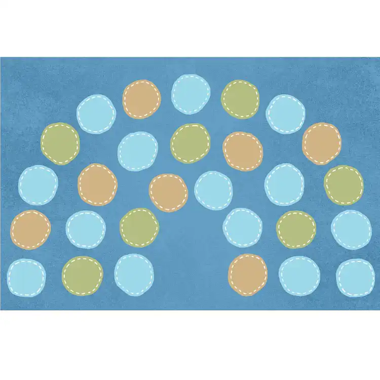 Pixel Perfect™ Calming Colors Arch Seating Rug, Rectangle 6' x 9'
