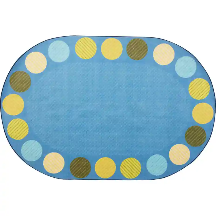 Pixel Perfect™ Calming Colors Seating Rug,  Oval 6' x 9'