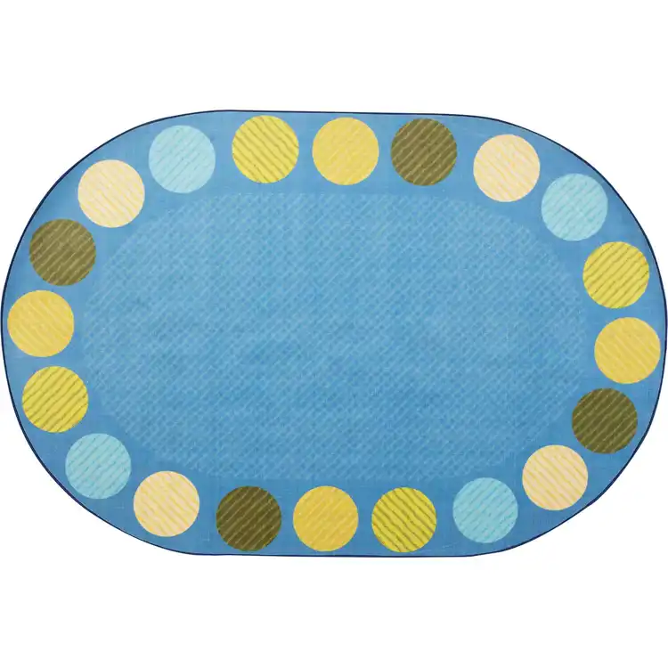 Pixel Perfect™ Calming Colors Seating Rug, Oval 7'6" x 12'