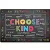 Pixel Perfect™ Choose Kind Rug Rectangle 6' x 9',  Black