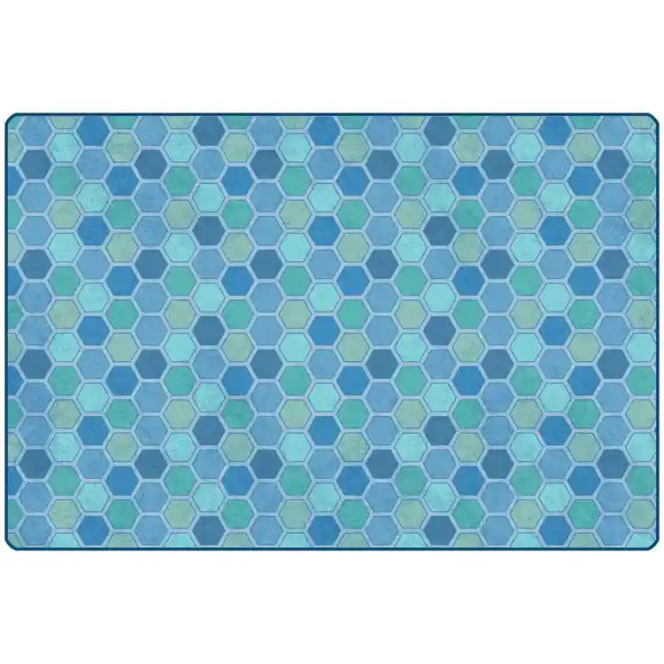 Pixel Perfect™ Honeycomb Pattern Rug, Rectangle 6' x 9'
