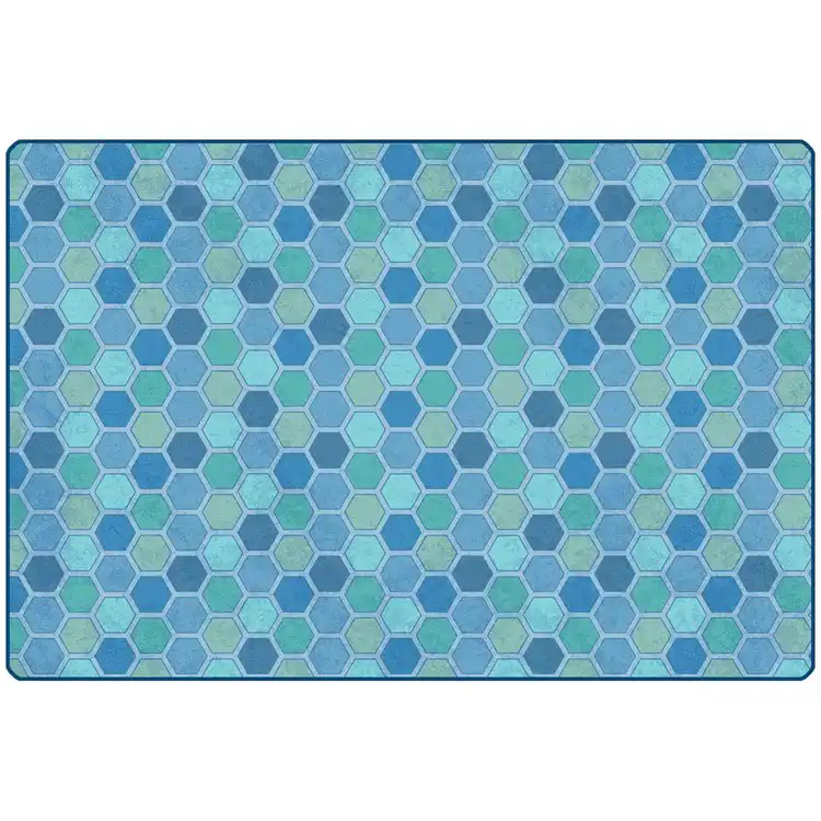Pixel Perfect™ Honeycomb Pattern Rug, Rectangle 6' x 9'