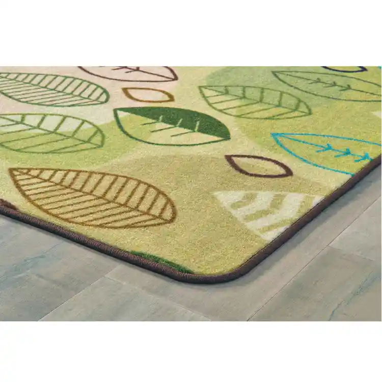 Pixel Perfect™ Peaceful Spaces Leaf Rug, Tan