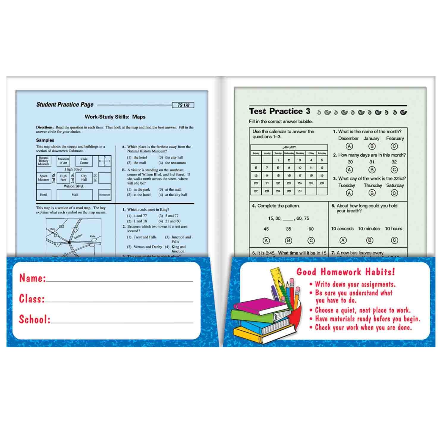 Pocket Folder, My Homework, Set of 12 | Becker's