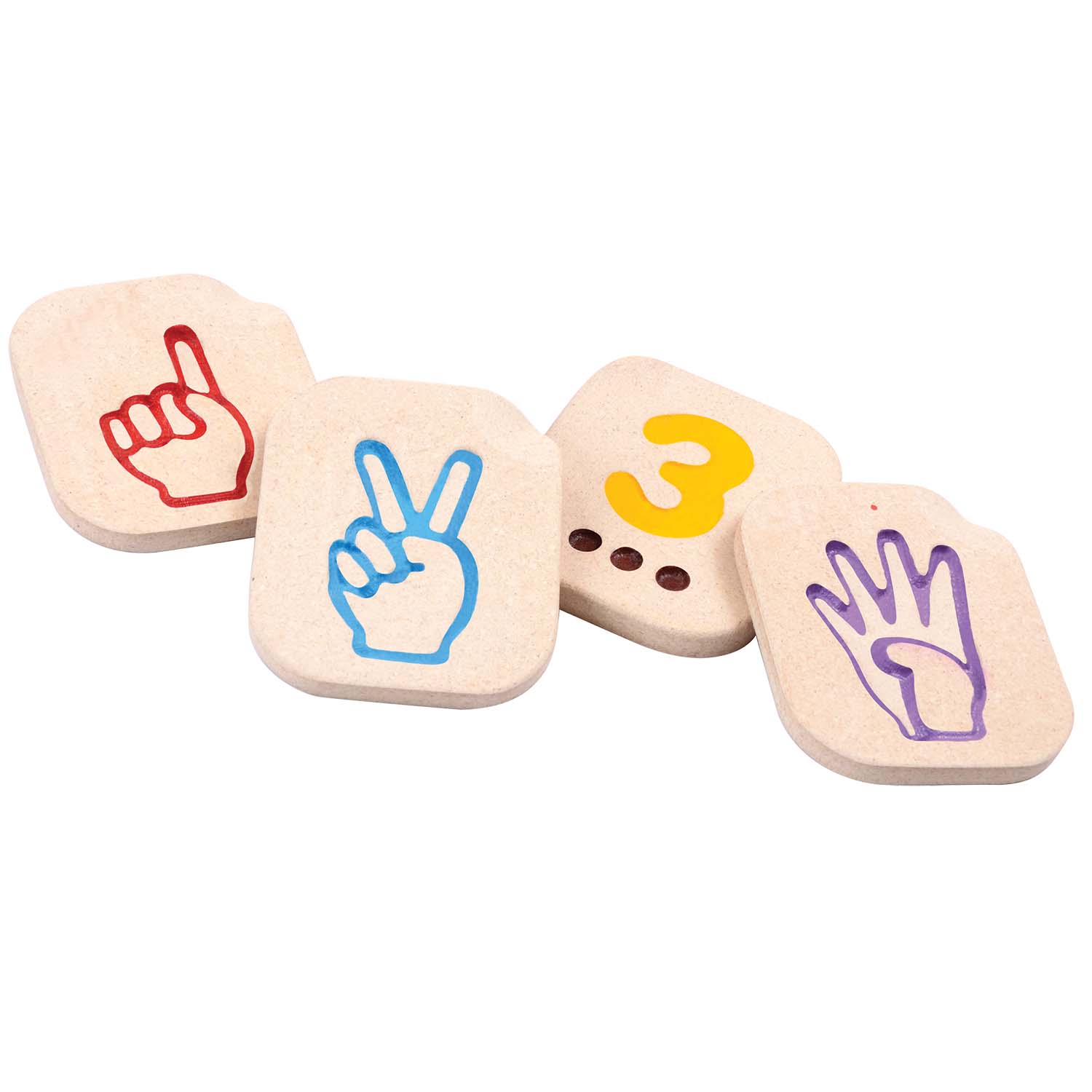 PLAN TOYS - Braille Numbers 1-10, Colore Legno, 5654 PLAN TOYS - Braille Numbers 1-10, Colore Legno, 5654