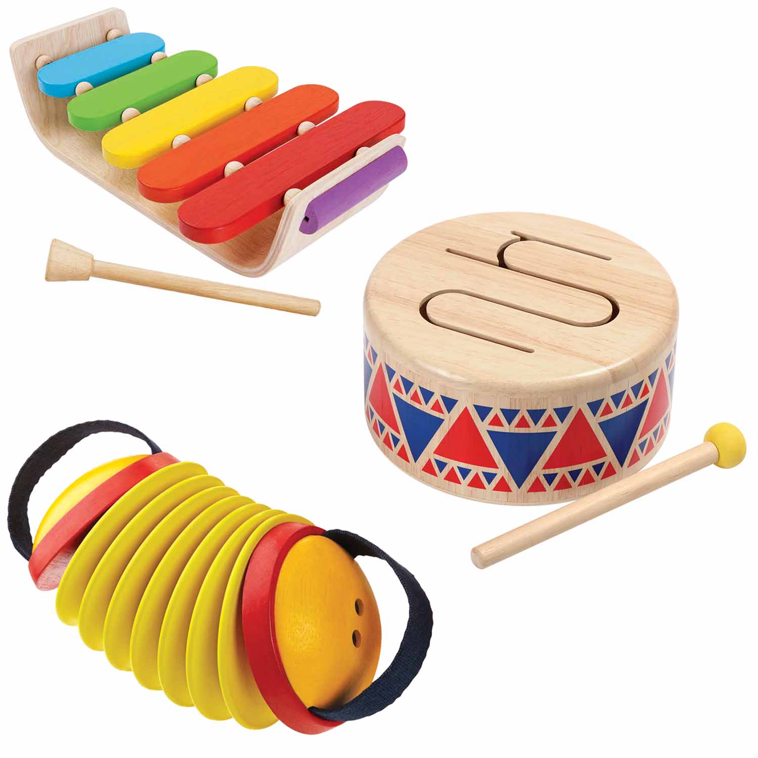 Wooden toy 5 piece instrument set brand new & sealed age 3+