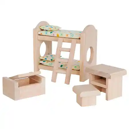 Classic Children's Bedroom Dollhouse Furniture