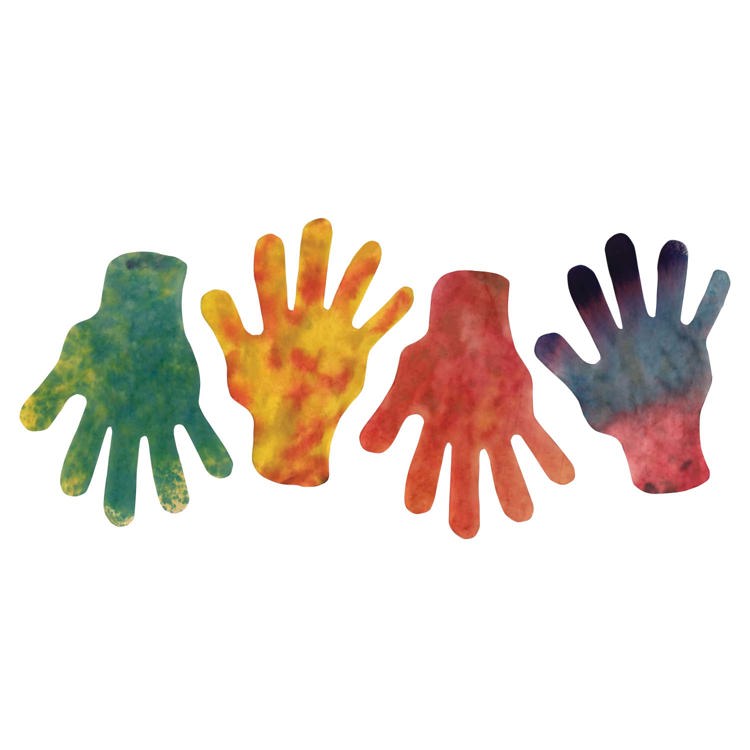 Color Diffusing Paper Hands