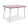 Rainbow Accents® KYDZ Gray Top Activity Tables, Rectangle 30" x 48", Adult 24" - 31", Red
