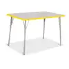 Rainbow Accents® KYDZ Gray Top Activity Tables, Rectangle 30" x 48", Adult 24" - 31", Yellow