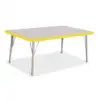 Rainbow Accents® KYDZ Gray Top Activity Tables, Rectangle 30" x 48", Elementary 15" - 24", Yellow