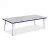 Rainbow Accents® KYDZ Gray Top Activity Tables, Rectangle 30" X 72", Elementary 15" - 24", Blue