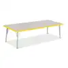 Rainbow Accents® KYDZ Gray Top Activity Tables, Rectangle 30" X 72", Elementary 15" - 24", Yellow