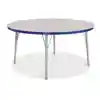 Rainbow Accents® KYDZ Gray Top Activity Tables, Round 48", Elementary 15" - 24", Blue