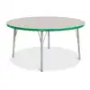 Rainbow Accents® KYDZ Gray Top Activity Tables, Round 48", Elementary 15" - 24", Green