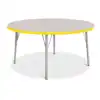 Rainbow Accents® KYDZ Gray Top Activity Tables, Round 48", Elementary 15" - 24", Yellow