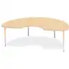 Rainbow Accents® Kydz® Maple Top Activity Tables, Kidney 48" x 72", Elementary 15" - 24", Camel
