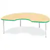 Rainbow Accents® Kydz® Maple Top Activity Tables, Kidney 48" x 72", Elementary 15" - 24", Green