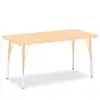 Rainbow Accents® Kydz® Maple Top Activity Tables, Rectangle 24" x 48", Adult 24" - 31", Camel