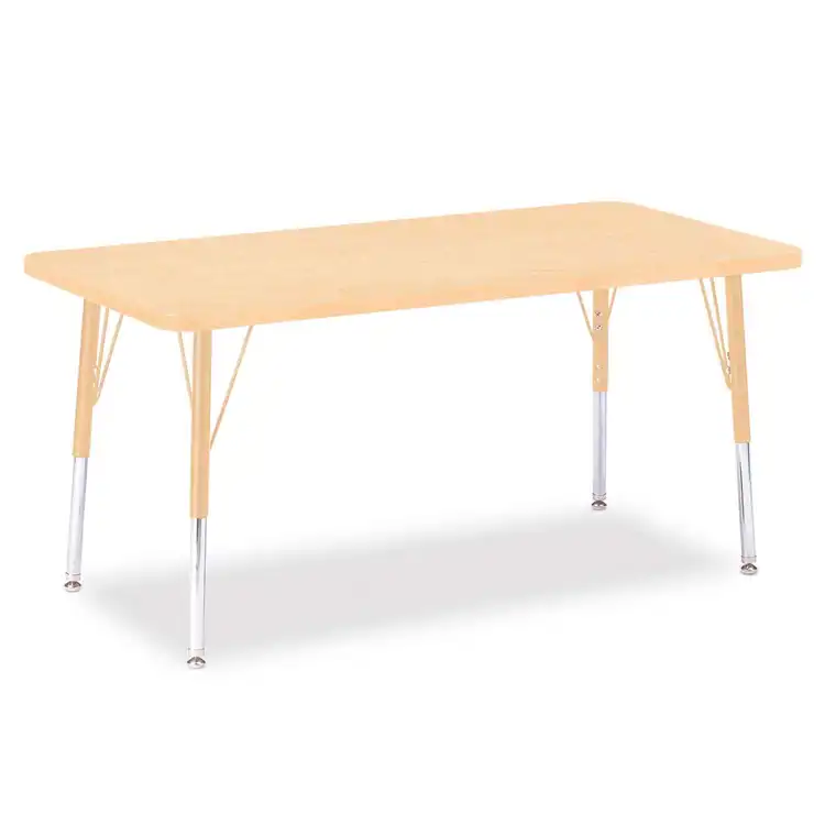 Rainbow Accents® Kydz® Maple Top Activity Tables, Rectangle 24" x 48", Elementary 15" - 24", Camel