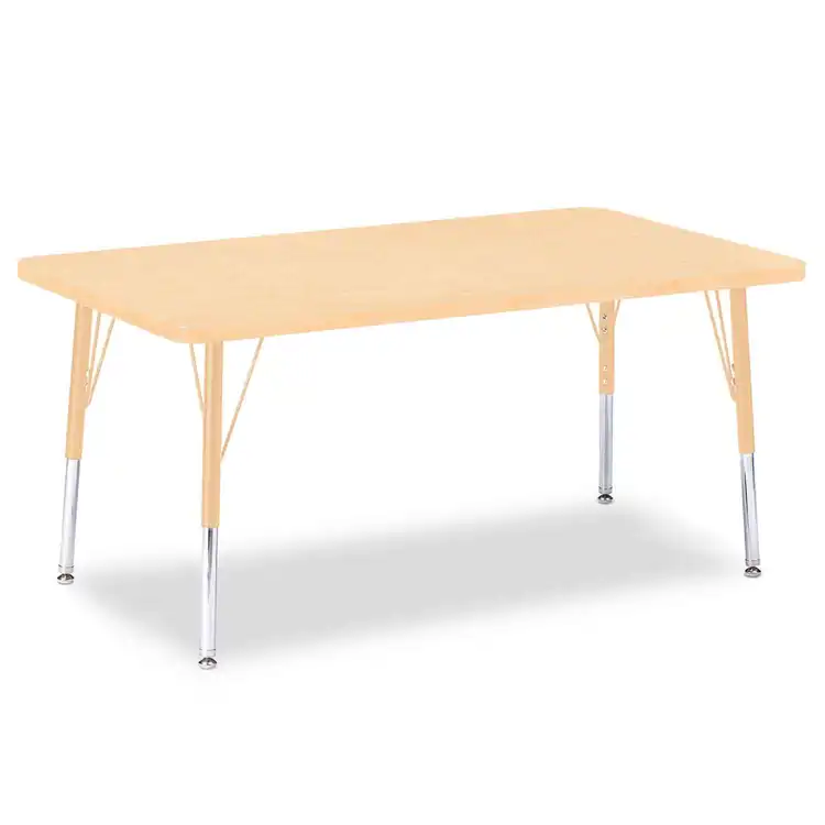 Rainbow Accents® Kydz® Maple Top Activity Tables, Rectangle 30" x 48", Elementary 15" - 24", Camel