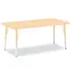 Rainbow Accents® Kydz® Maple Top Activity Tables, Rectangle 30" X 60", Adult 24" - 31", Camel