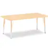 Rainbow Accents® Kydz® Maple Top Activity Tables, Rectangle 30" X 60", Elementary 15" - 24", Camel