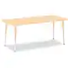Rainbow Accents® Kydz® Maple Top Activity Tables, Rectangle 30" X 72", Adult 24" - 31", Camel