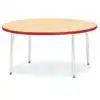 Rainbow Accents® Kydz® Maple Top Activity Tables, Round 48", Adult 24" - 31", Red
