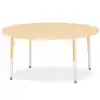 Rainbow Accents® Kydz® Maple Top Activity Tables, Round 48", Elementary 15" - 24", Camel